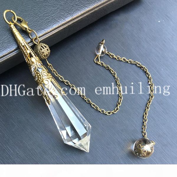 1pcs natural rock quartz clear crystal pendant pendulum pointed stone healing 12 facet reiki charged with antique bronze copper beads chain, Silver
1pcs natural rock quartz clear crystal pendant pendulum pointed stone healing 12 facet reiki charged with antique bronze copper beads chain, Silver