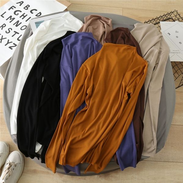 half-high collar pure cotton base female 2019 slim all-match long-sleeved t- fashion shirt t-shirt shirt, White
half-high collar pure cotton base female 2019 slim all-match long-sleeved t- fashion shirt t-shirt shirt, White