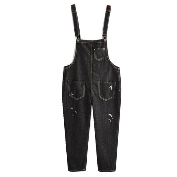 2019 double pockets on front on back denim overalls high street women loose ankle length jeans pants, Blue
2019 double pockets on front on back denim overalls high street women loose ankle length jeans pants, Blue