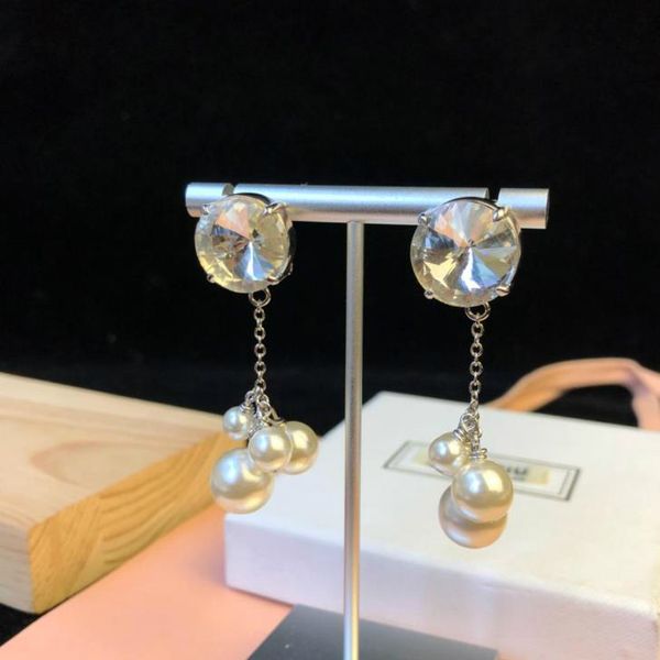famous women wedding banquet earrings jewelry size pearl crystal pendant stud earrings luxury designer jewelry gifts, Silver
famous women wedding banquet earrings jewelry size pearl crystal pendant stud earrings luxury designer jewelry gifts, Silver