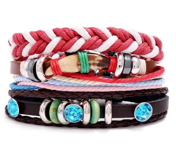 2020 100% genuine leather bracelet diy dog tooth crystal wax rope beading men's combination suit bracelet 3styles/1set, Black
2020 100% genuine leather bracelet diy dog tooth crystal wax rope beading men's combination suit bracelet 3styles/1set, Black
