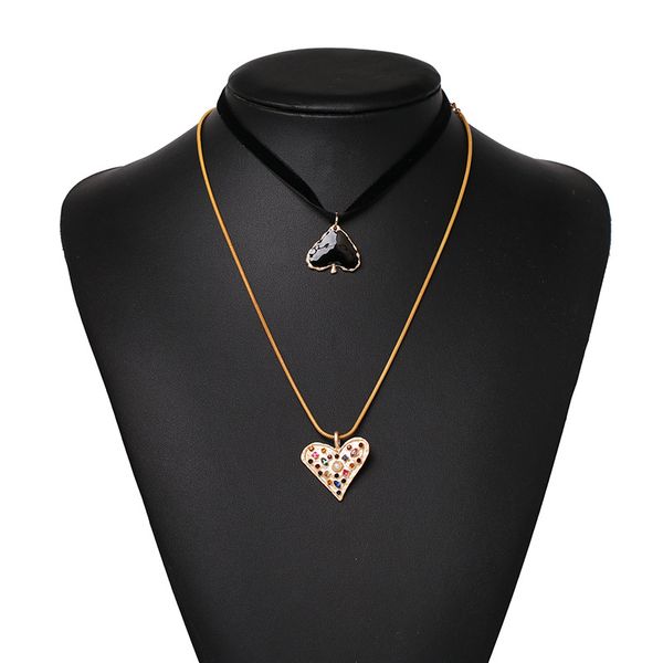 new design double-deck love heart jewelry women necklace 2020 fashion big statement necklace rope chain metal choker jewelry, Silver
new design double-deck love heart jewelry women necklace 2020 fashion big statement necklace rope chain metal choker jewelry, Silver