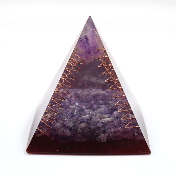 5 pcs purple amethyst crystal and resin pyramid pendant rainbow stone rose gold plated wire wrap jewelr, Silver
5 pcs purple amethyst crystal and resin pyramid pendant rainbow stone rose gold plated wire wrap jewelr, Silver