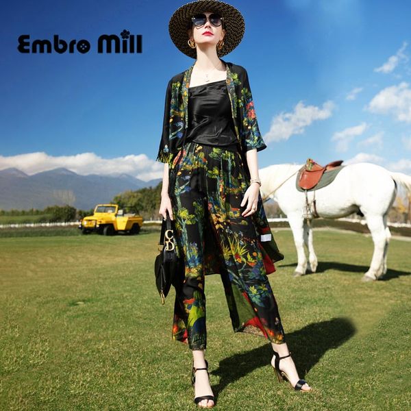spring high-end женщин новый шелковый два piece set vintage style печати coat + высокая талия silk wide leg pants двухсекционный костюм s-xl, White
spring high-end женщин новый шелковый два piece set vintage style печати coat + высокая талия silk wide leg pants двухсекционный костюм s-xl, White
