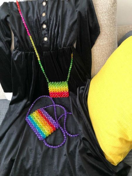 beaded rainbow pearl and colored glaze acrylic handmade crossbody bag small satchel women's messenger bag rainbow-colored
beaded rainbow pearl and colored glaze acrylic handmade crossbody bag small satchel women's messenger bag rainbow-colored