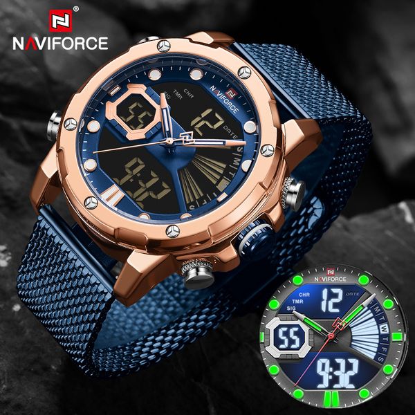 naviforce mens watches quartz steel strap led digital sport wrist watch waterproof clock relogio masculino, Slivery;brown
naviforce mens watches quartz steel strap led digital sport wrist watch waterproof clock relogio masculino, Slivery;brown