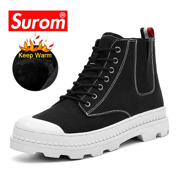 surom 2019 winter fashion boots men outdoor warm work safety ankle boot thick rubber non-slip winter male leather casual shoes, Black
surom 2019 winter fashion boots men outdoor warm work safety ankle boot thick rubber non-slip winter male leather casual shoes, Black