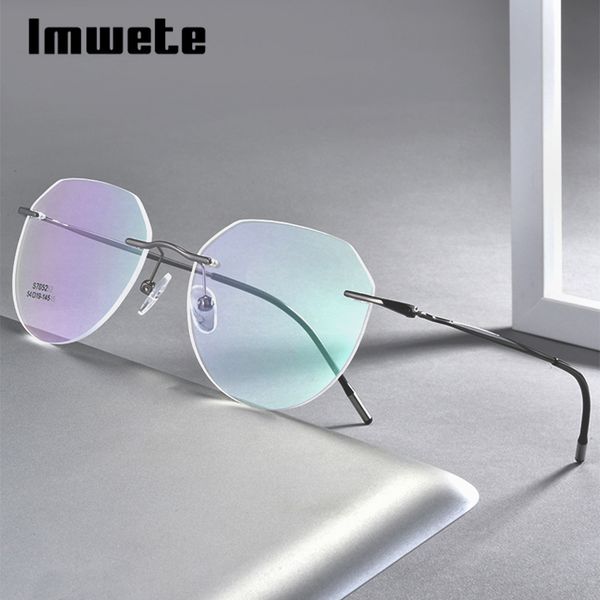imwete ultra-light titanium rimless men women glasses frame optical transparent oversized lens business protectio eyewear, Black
imwete ultra-light titanium rimless men women glasses frame optical transparent oversized lens business protectio eyewear, Black
