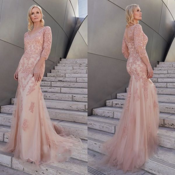 elegant pink mother of the bride dresses v neck 3/4 sleeves formal evening mother dress floor length mermaid wedding guest gowns, Black;red
elegant pink mother of the bride dresses v neck 3/4 sleeves formal evening mother dress floor length mermaid wedding guest gowns, Black;red