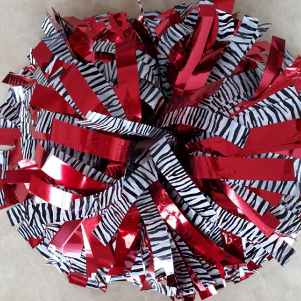 cheerleading 1piece cheerleader pom poms 6" handle metallic red black white zebra mixed professional competion 180g custom color
cheerleading 1piece cheerleader pom poms 6" handle metallic red black white zebra mixed professional competion 180g custom color