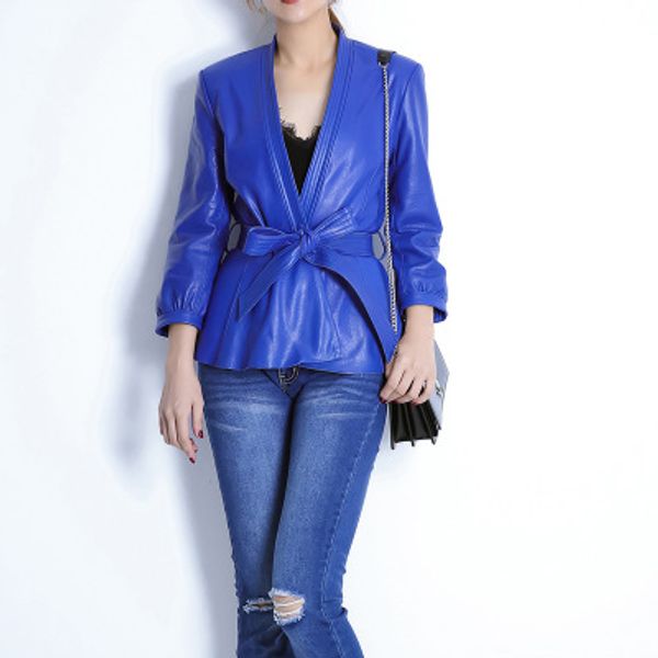 2020 women spring genuine real sheep leather jacket e36, Black
2020 women spring genuine real sheep leather jacket e36, Black