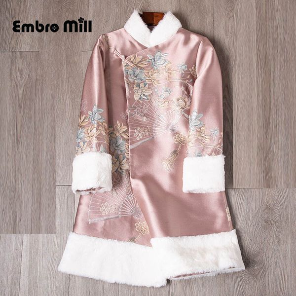 autumn and winter the new fur collar coat indie folk style satin embroidery long sleeve slim women's coat s-2xl, Tan;black
autumn and winter the new fur collar coat indie folk style satin embroidery long sleeve slim women's coat s-2xl, Tan;black