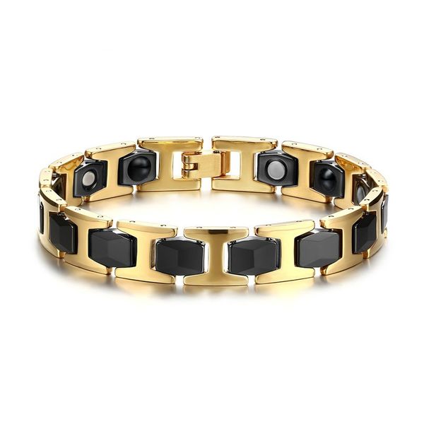 men black ceramic power magnetic magnet therapy bracelets germanium biomagnetic health cuff pulseiras jewelry sbrm-090, Golden;silver
men black ceramic power magnetic magnet therapy bracelets germanium biomagnetic health cuff pulseiras jewelry sbrm-090, Golden;silver