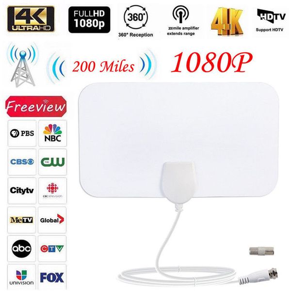 

200 Mile Range Antenna TV Digital HD Skylink 4K Antena Digital Indoor HDTV 1080p TV Antenna 3E05