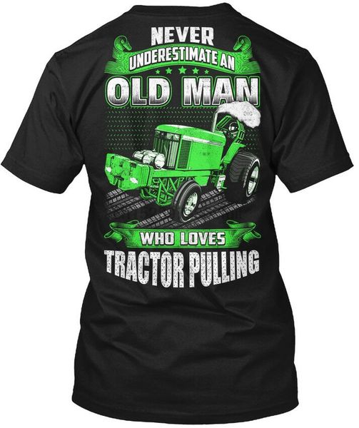 old man tractor pulling - never underestimate an who tagless tee t-shirt, White;black
old man tractor pulling - never underestimate an who tagless tee t-shirt, White;black