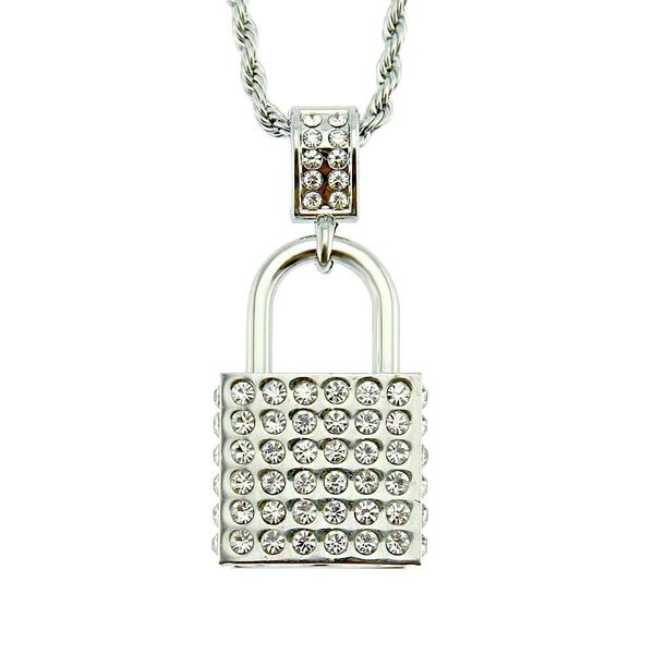 2020 designer vibrato personality tide lock diamond pendant necklace pendant couple jewelry, Black
2020 designer vibrato personality tide lock diamond pendant necklace pendant couple jewelry, Black