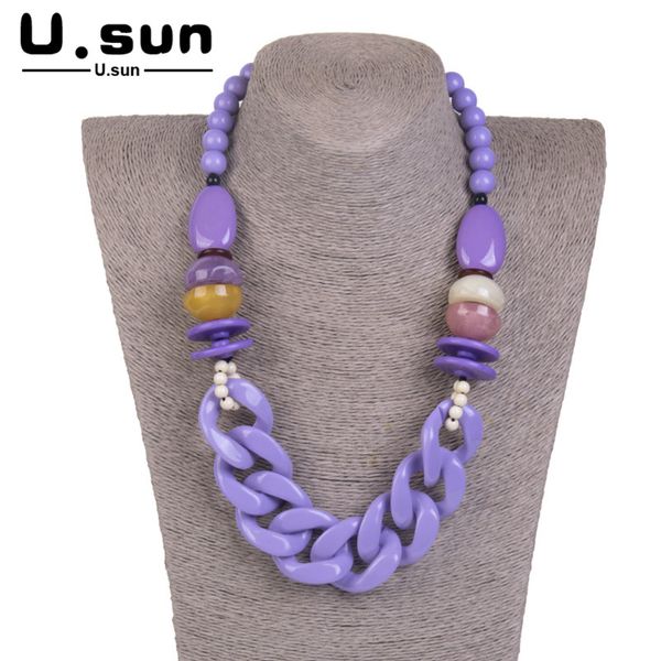 u.sun fashion statement/chain necklace women beads/custom necklace charm acrylic resin long necklaces female large vintage jewel, Silver
u.sun fashion statement/chain necklace women beads/custom necklace charm acrylic resin long necklaces female large vintage jewel, Silver