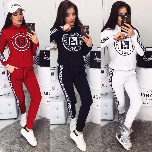 women two piece set tracksuit designer outfits long sleeve letter print hooded and long pants winter pullover women clothing klw0904, Black;white
women two piece set tracksuit designer outfits long sleeve letter print hooded and long pants winter pullover women clothing klw0904, Black;white