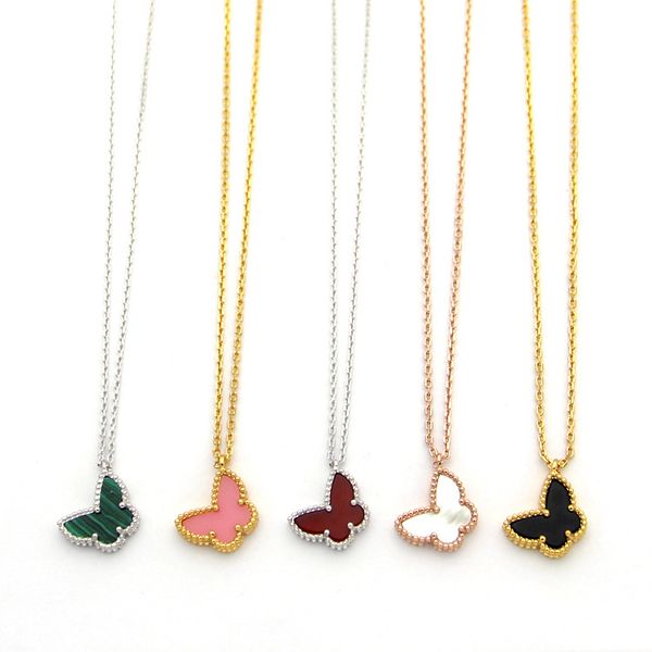 designer fashion titanium steel mini butterfly necklace women agate rose gold pendant women chain love necklaces gifts jewelry wholesale, Silver
designer fashion titanium steel mini butterfly necklace women agate rose gold pendant women chain love necklaces gifts jewelry wholesale, Silver