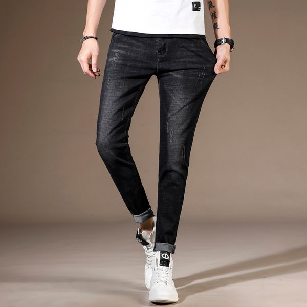 2019 autumn winter new black jeans men slim fit elastic fashion casual homme denim trousers plus size 28-38 straight men's jeans, Blue
2019 autumn winter new black jeans men slim fit elastic fashion casual homme denim trousers plus size 28-38 straight men's jeans, Blue
