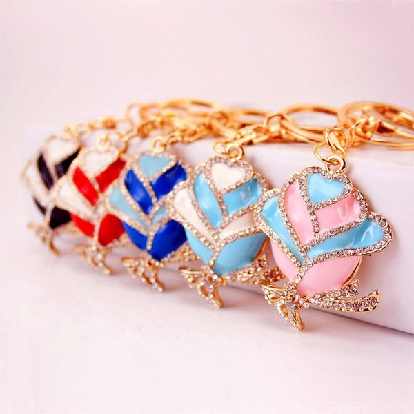 rose flower keychain 3pcs/lot double colors enamel alloy pendant car key chains gold color metal floral key rings, Slivery;golden
rose flower keychain 3pcs/lot double colors enamel alloy pendant car key chains gold color metal floral key rings, Slivery;golden