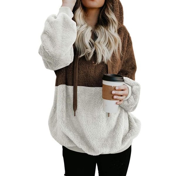 soft loose with zipper women hoodie artificial fleece long sleeve splice dating drawstring fuzzy winter casual daily warm, Black
soft loose with zipper women hoodie artificial fleece long sleeve splice dating drawstring fuzzy winter casual daily warm, Black