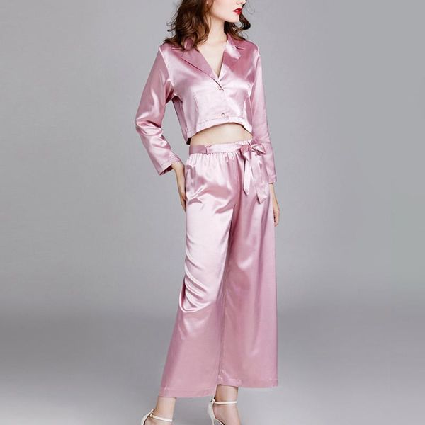 2pcs women's spring autumn suit casual two-piece cardigan solid ladies home servic pajama set pijamas women#p3, Black;red
2pcs women's spring autumn suit casual two-piece cardigan solid ladies home servic pajama set pijamas women#p3, Black;red