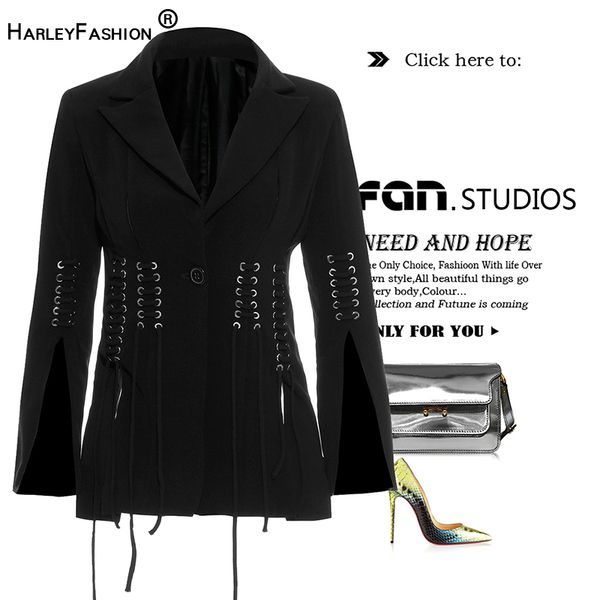 harleyfashion женщины high street европейский дизайн элегантный зашнуровать черный пиджак качественный разрез тонкие пиджаки, White;black
harleyfashion женщины high street европейский дизайн элегантный зашнуровать черный пиджак качественный разрез тонкие пиджаки, White;black