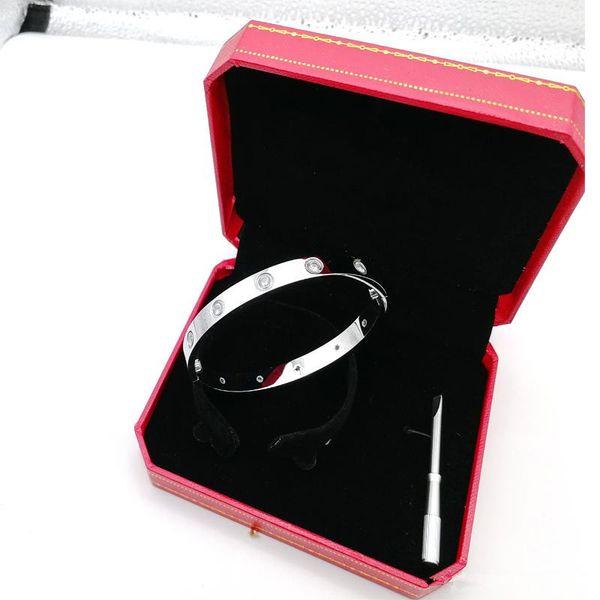 2021 titanium steel love bracelet silver rose gold bracelet bangles women men screw screwdriver bracelet couple jewelry with red bag no box, Black
2021 titanium steel love bracelet silver rose gold bracelet bangles women men screw screwdriver bracelet couple jewelry with red bag no box, Black