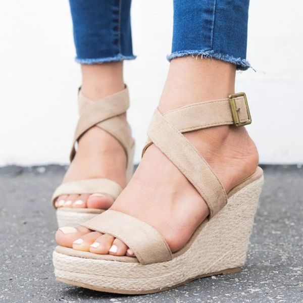 leopard gladiator women wedges sandals platform cross-tied high heels peep toe casual shoes plus size 35-43, Black
leopard gladiator women wedges sandals platform cross-tied high heels peep toe casual shoes plus size 35-43, Black