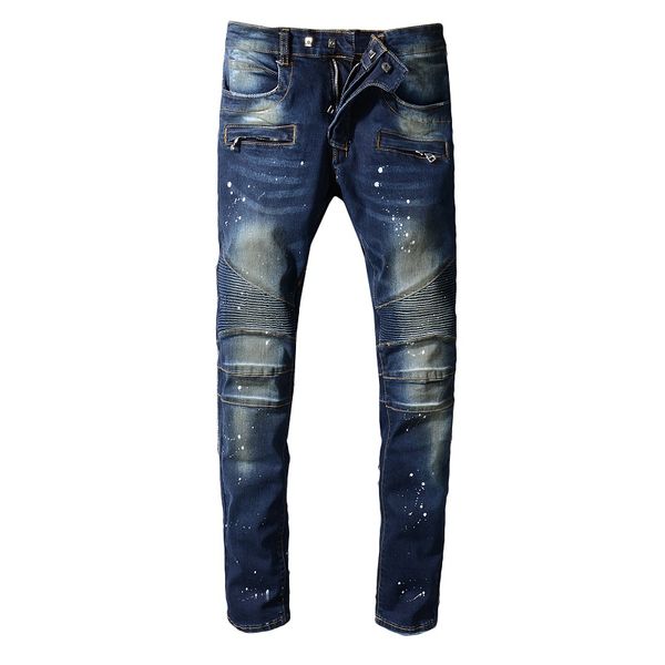 2018ss new french style fashion men's jeans blue color skinny fit spliced ripped jeans street destroyed biker denim jeans
2018ss new french style fashion men's jeans blue color skinny fit spliced ripped jeans street destroyed biker denim jeans