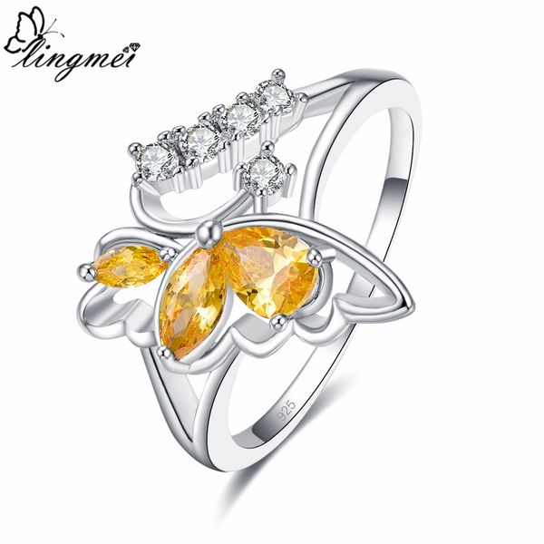 lingmei fashion butterfly rings for women 925 silver jewelry gold & pink zircon ring size 6 7 8 9 anniversary party gifts, Slivery;golden
lingmei fashion butterfly rings for women 925 silver jewelry gold & pink zircon ring size 6 7 8 9 anniversary party gifts, Slivery;golden