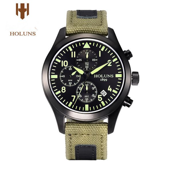 holuns pilot watch men sport army quartz relogio masculino 2019 male watches canvas clock reloj hombre, Slivery;brown
holuns pilot watch men sport army quartz relogio masculino 2019 male watches canvas clock reloj hombre, Slivery;brown