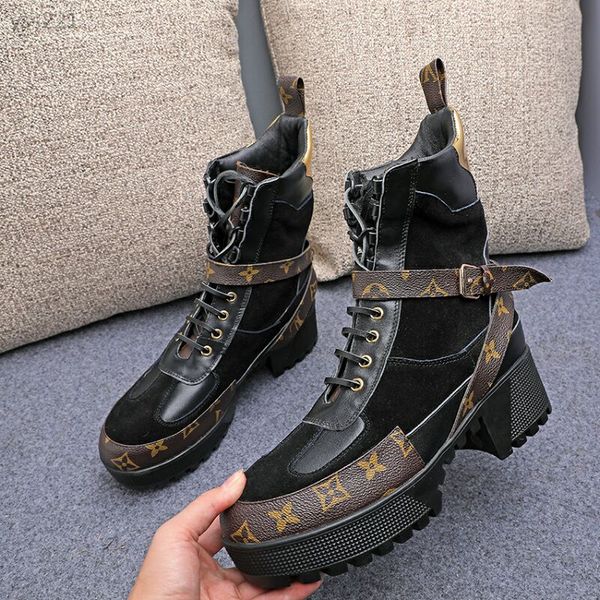 european station winter new short boots thick heel high heel martin boots generous waterproof platform thick bottom motorcycle boots women, Black
european station winter new short boots thick heel high heel martin boots generous waterproof platform thick bottom motorcycle boots women, Black