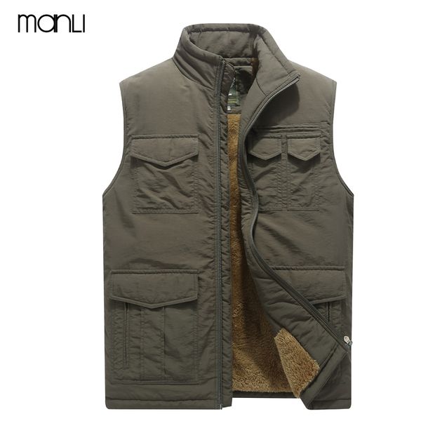 manli brand clothing men vest multi-pockets vest male outerwear stand collar mens warm fleece waistcoat hiking vests size 5xl, Gray;blue
manli brand clothing men vest multi-pockets vest male outerwear stand collar mens warm fleece waistcoat hiking vests size 5xl, Gray;blue