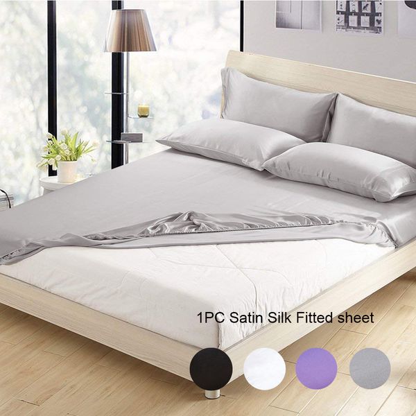 enipate 1 pcs satin silk fitted sheet no pillowcase solid bedding sheet us twin/full//king size fitted home textile
enipate 1 pcs satin silk fitted sheet no pillowcase solid bedding sheet us twin/full//king size fitted home textile