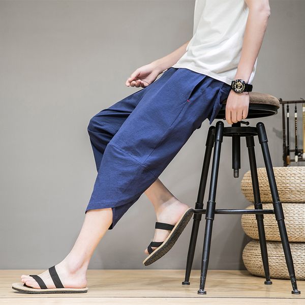streetwear 2020 new chinese style male harem pants men calf length cotton linen bermuda masculina male pants trousers, Black
streetwear 2020 new chinese style male harem pants men calf length cotton linen bermuda masculina male pants trousers, Black