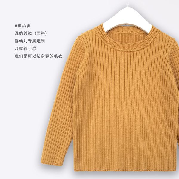 new style kids' sweater girl's knitted shirt korean-style crew neck base shirt infant clothing, White
new style kids' sweater girl's knitted shirt korean-style crew neck base shirt infant clothing, White