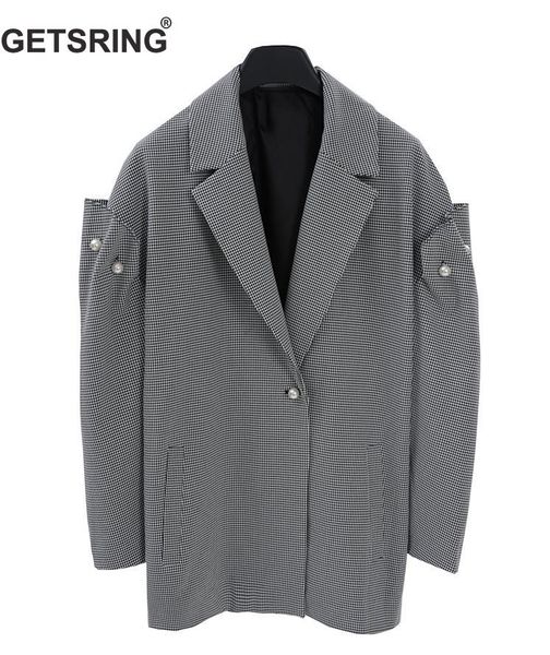 getsring outerwear womens 2018 spring women jacket new plaid pearl long sleeve suit coat ladies loose casual coats size, Black;brown
getsring outerwear womens 2018 spring women jacket new plaid pearl long sleeve suit coat ladies loose casual coats size, Black;brown