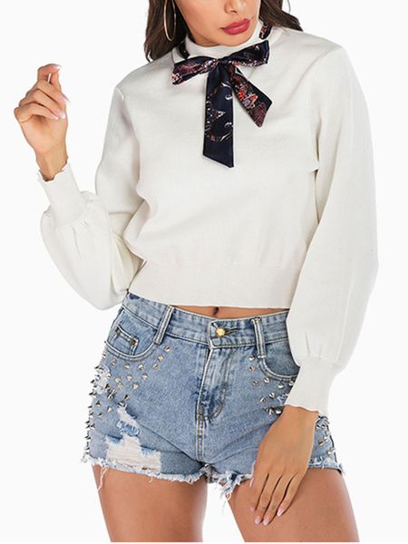 fall / winter 2019 new pullover sweater with thin bow and versatile knitted long sleeve women, Black
fall / winter 2019 new pullover sweater with thin bow and versatile knitted long sleeve women, Black