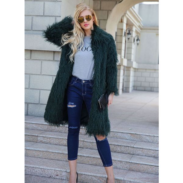 2019 new faux fur long coat women overcoat winter thick warm fluffy jacket ladies hairy faux fur coats fashion shaggy outerwear, Black
2019 new faux fur long coat women overcoat winter thick warm fluffy jacket ladies hairy faux fur coats fashion shaggy outerwear, Black