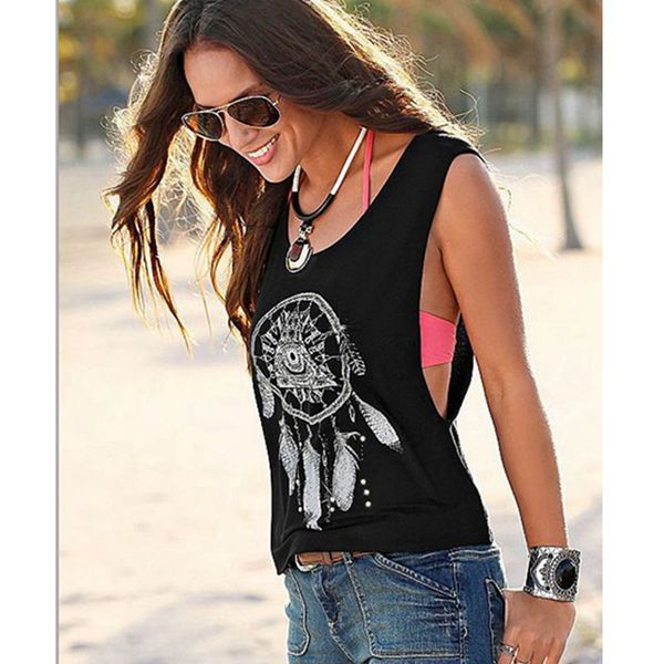 2018 summer new boho print crop women shirts fashion beach style sleeveless t shirt fashion casual tank femme camisole, White
2018 summer new boho print crop women shirts fashion beach style sleeveless t shirt fashion casual tank femme camisole, White