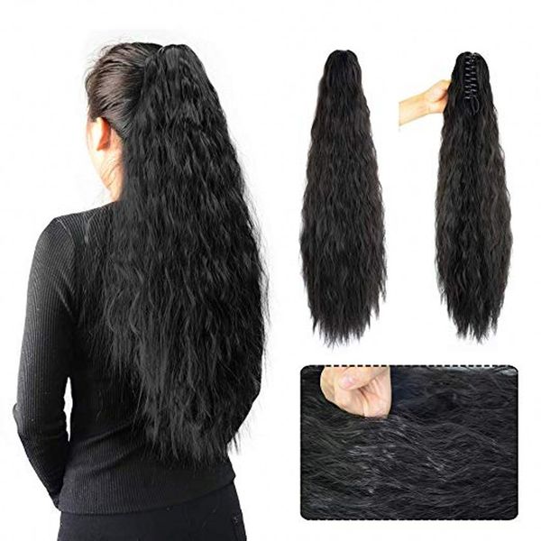 afro kinky curly ponytail hair extension heat resistant claw clip in ponytails fluffy corn hair piece for women hairpiece 25inch,65cm, Black
afro kinky curly ponytail hair extension heat resistant claw clip in ponytails fluffy corn hair piece for women hairpiece 25inch,65cm, Black