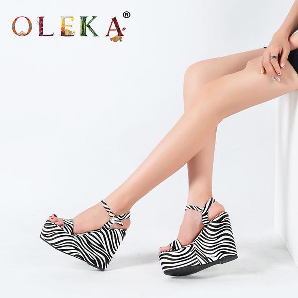 oleka black and white striped thick bottom wedge sandals and charming banquet style sandals women's shoes as61
oleka black and white striped thick bottom wedge sandals and charming banquet style sandals women's shoes as61