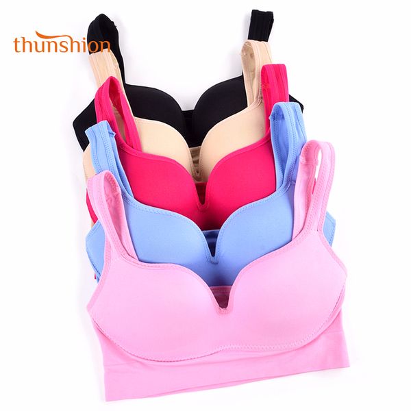 thunshion sports bra 5 colors ladies padded push up yoga fitness daily wear wire bra seamless full cup solid sports top, White;black
thunshion sports bra 5 colors ladies padded push up yoga fitness daily wear wire bra seamless full cup solid sports top, White;black