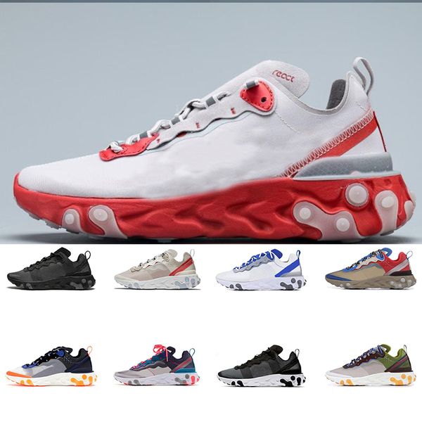upcoming react element 87 star 55 running shoes men womens triple black white red orbit fashion womens mens trainers sports sneakers