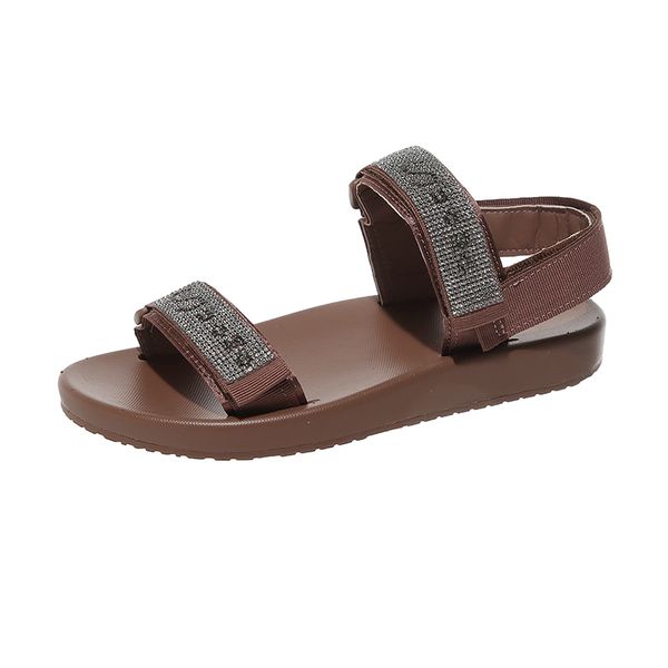 fashion sandals female 2019 summer new simple and versatile student flat casual roman beach shoes, Black
fashion sandals female 2019 summer new simple and versatile student flat casual roman beach shoes, Black