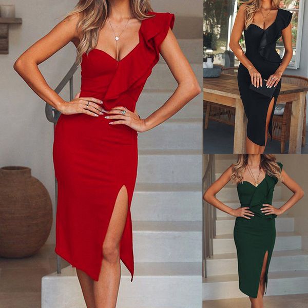 women sheath off shoulder party autumn winter dress fashion casual clubwear night ruffles knee-length dress, Black;gray
women sheath off shoulder party autumn winter dress fashion casual clubwear night ruffles knee-length dress, Black;gray