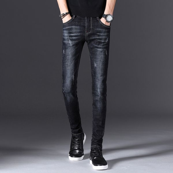men clothes 2020 slim fit elastic jeans men's trend korean youth jeans men's new spring and autumn korean trend, Blue
men clothes 2020 slim fit elastic jeans men's trend korean youth jeans men's new spring and autumn korean trend, Blue