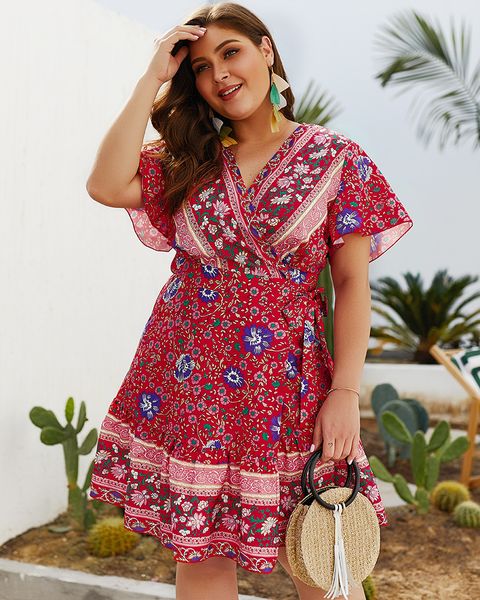 fashion print plus size boho short woman dress office lady short sleeve vintage beach dresses v neck party vestido, Black;gray
fashion print plus size boho short woman dress office lady short sleeve vintage beach dresses v neck party vestido, Black;gray